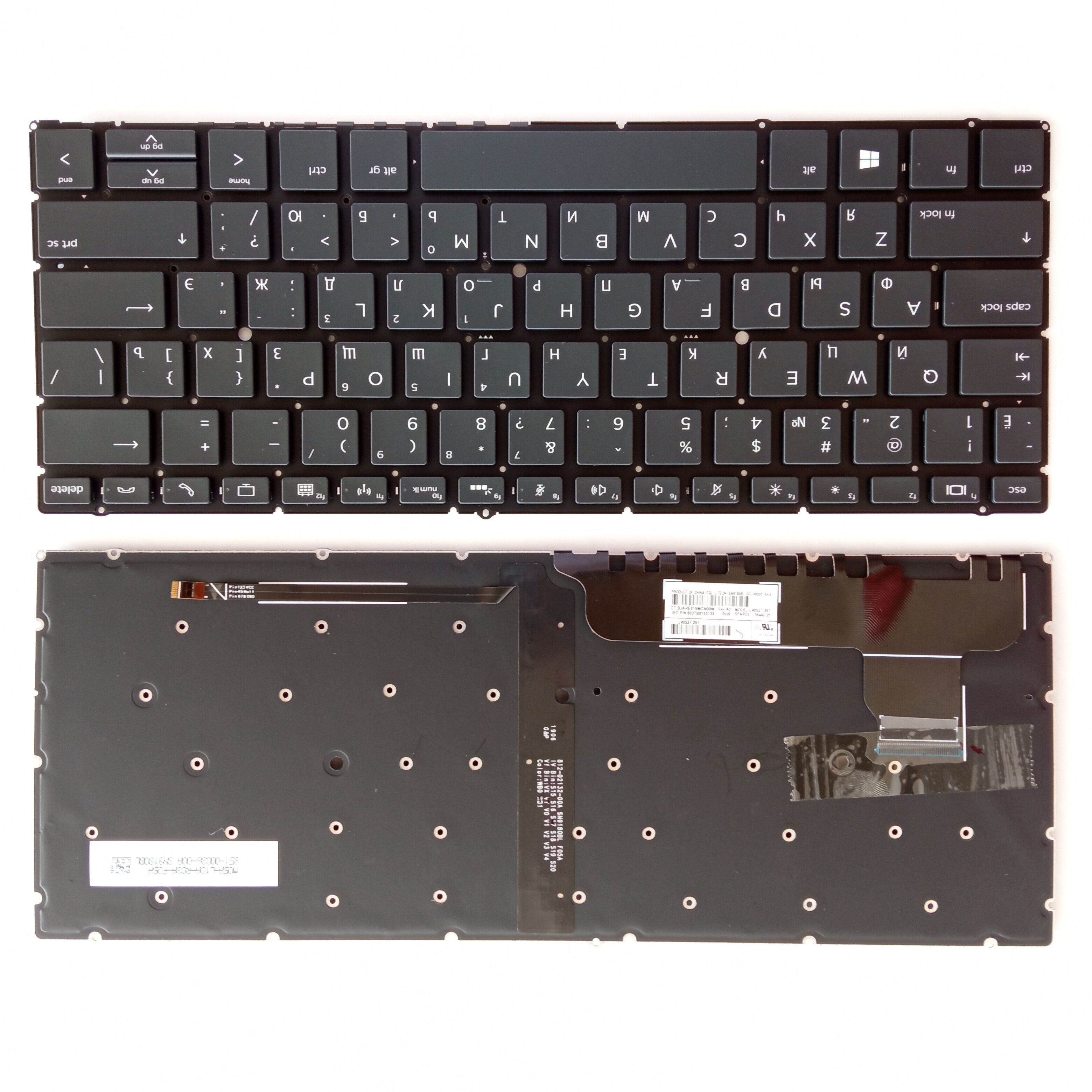 Picture of New Replacement Laptop Keyboard For HP 830G6/zhan X13 G2/X360 830G6 BLACK Backlit RU Layout